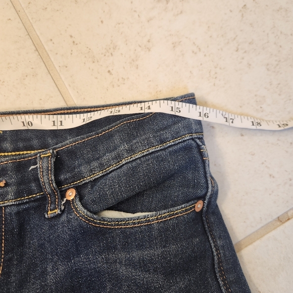 Womens Old Navy Dark Wash Blue Jeans Straight Leg Size 8 S The Flirt 31" W #C55 - Picture 5 of 7